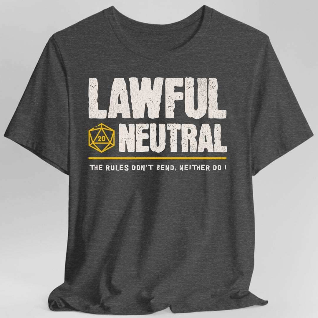Lawful Neutral Shirt - DnD Alignment T-shirt - Dark Heather / S
