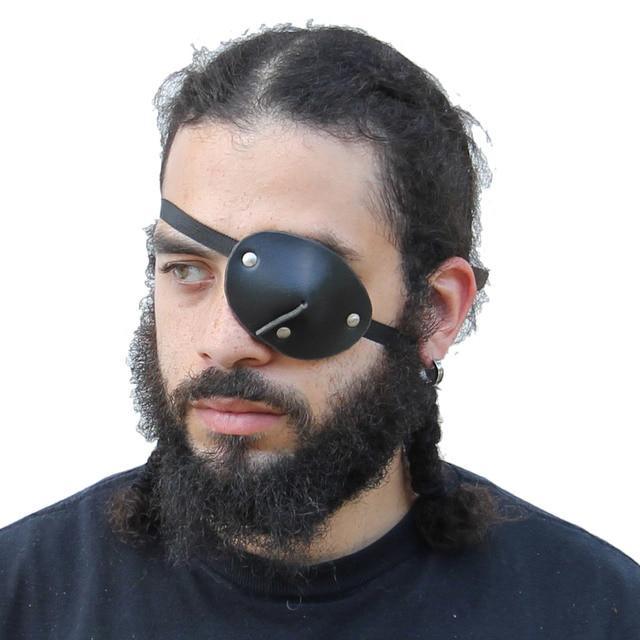 Leather Handmade Dark as Night Pirate Eye Patch