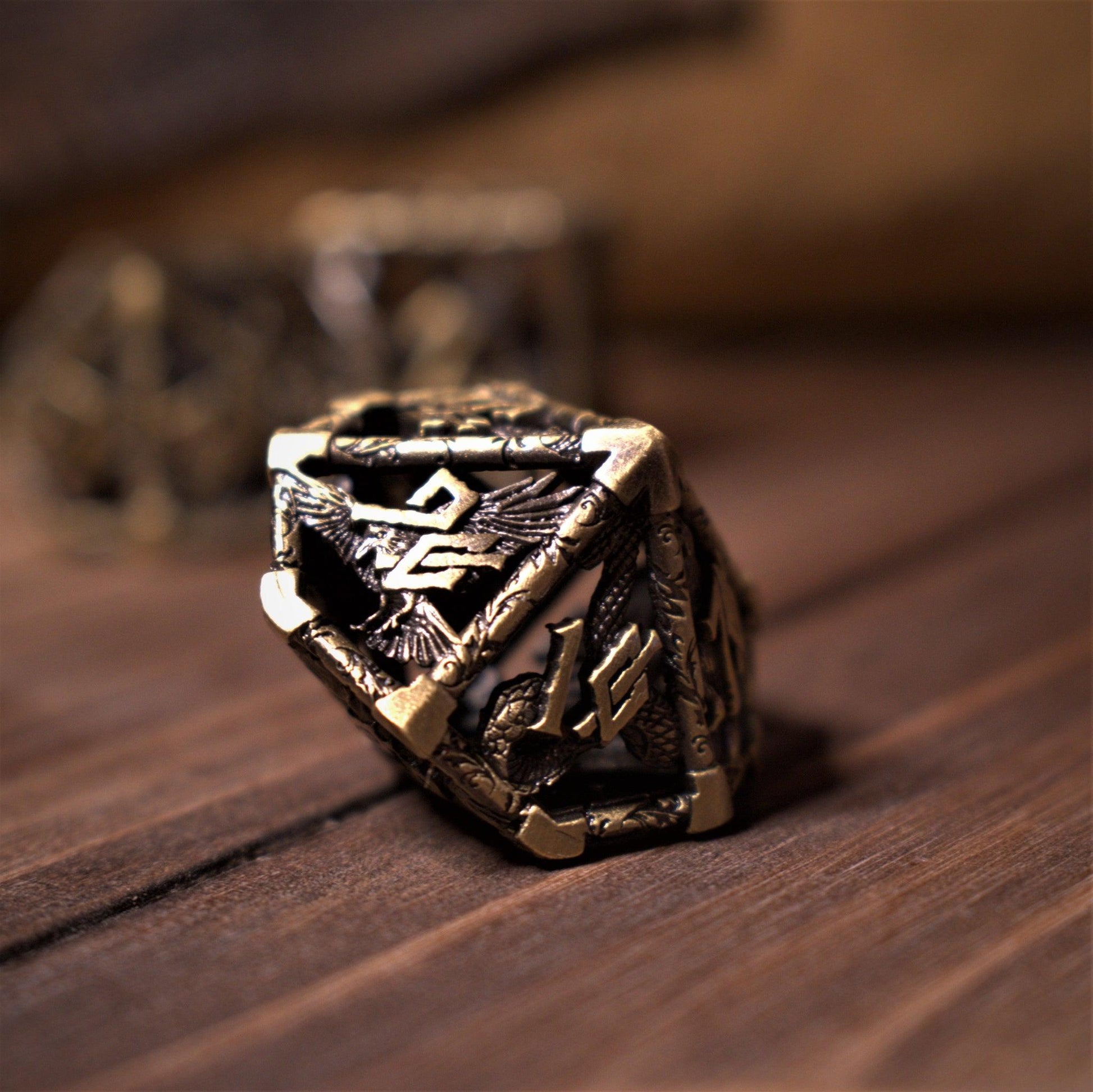 Legends of Valhalla - Gold Hollow Metal Dice Set