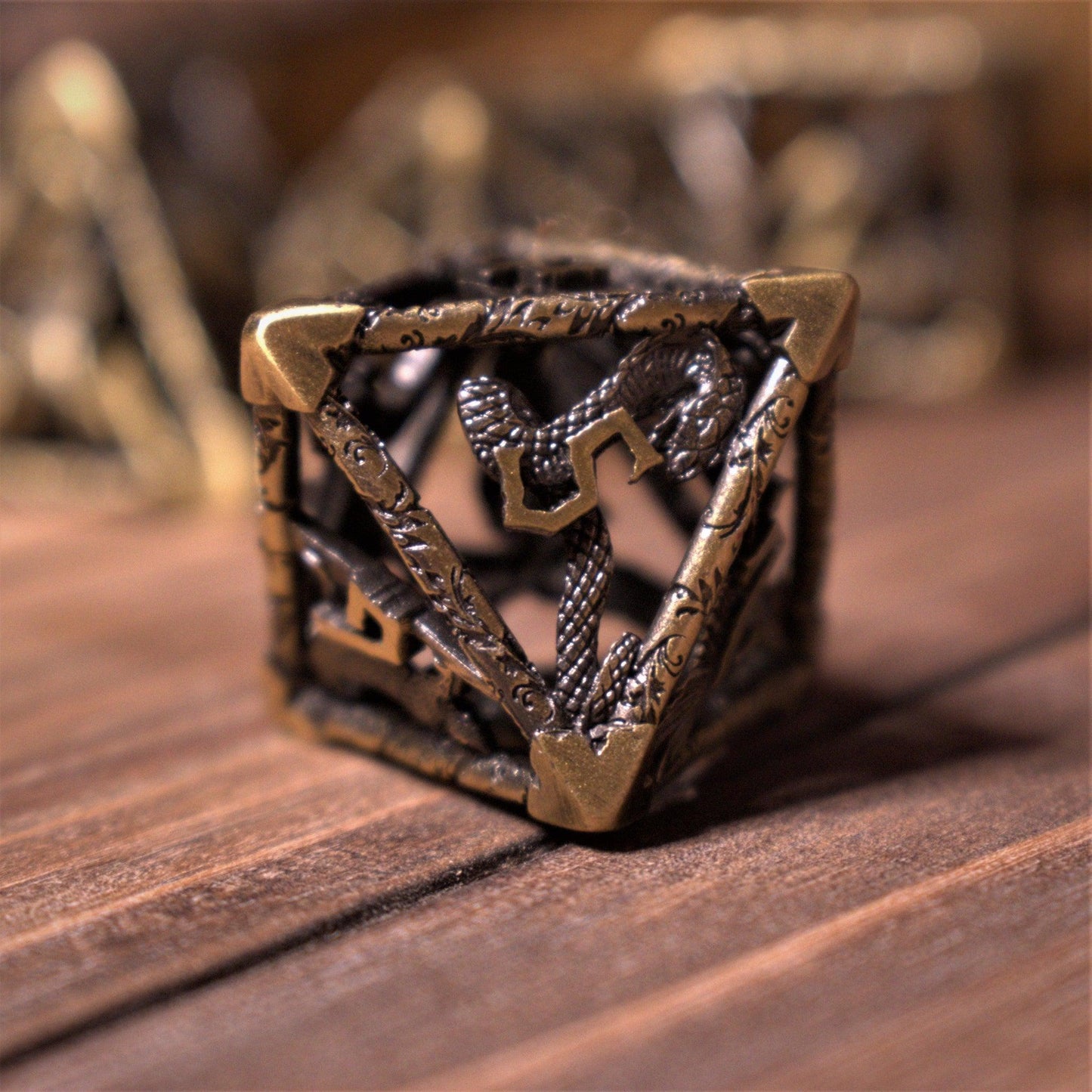 Legends of Valhalla - Gold Hollow Metal Dice Set