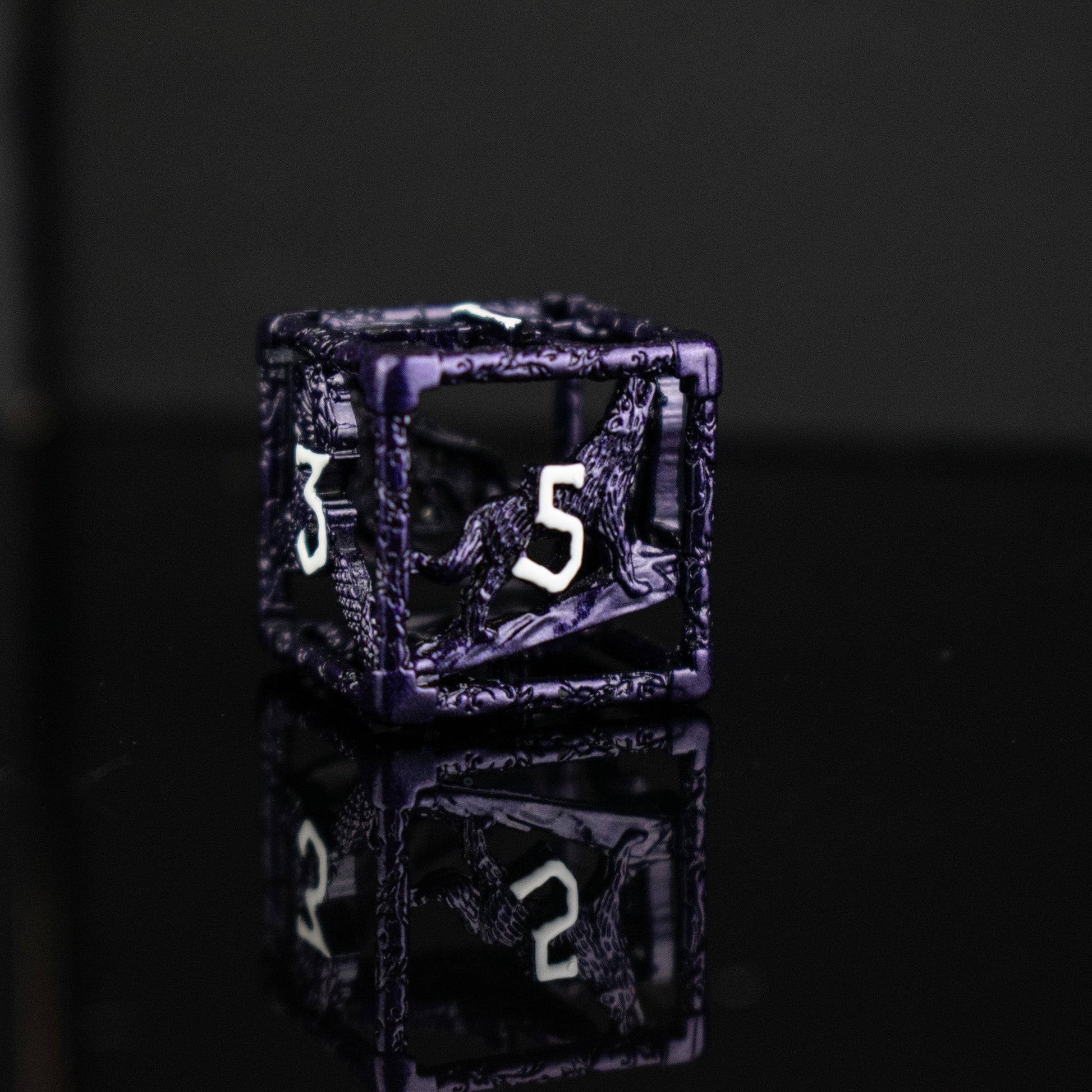 Legends of Valhalla - Purple Hollow Metal Dice Set