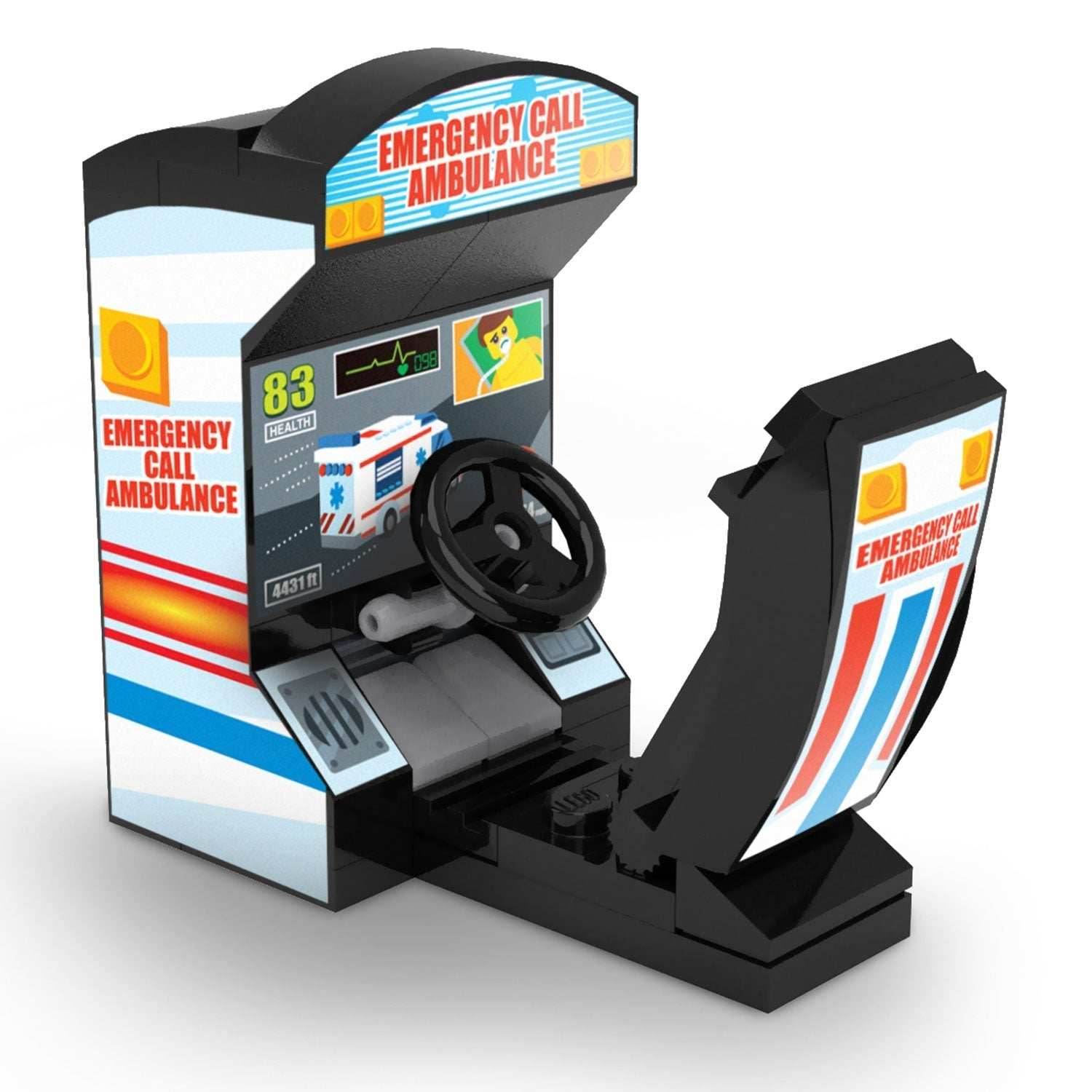Emergency Call Ambulance - B3 Customs Arcade Racing Game made using LEGO parts - 