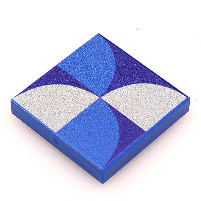 Blue Lightning Scallop Flooring - Custom Printed 2x2 Tile - 