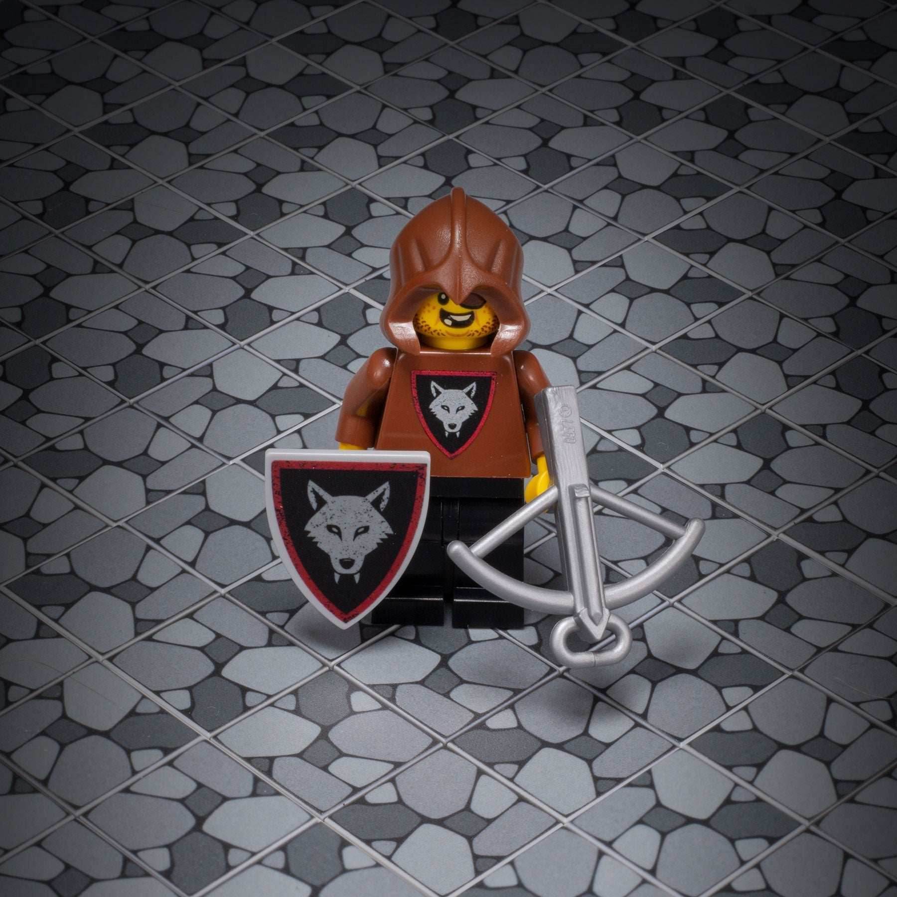 Cobblestone Flooring - Custom Printed 2x2 Tile made using LEGO part - 