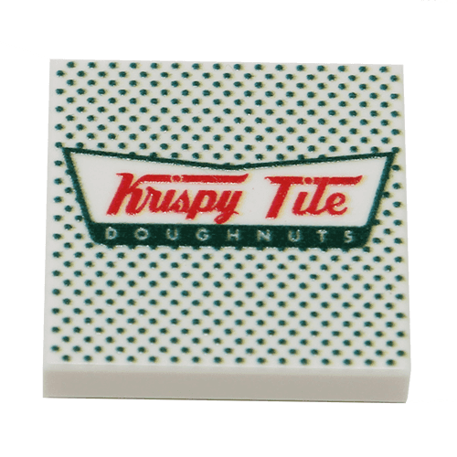 Krispy Tile Doughnuts Tile made using LEGO part - B3 Customs - 