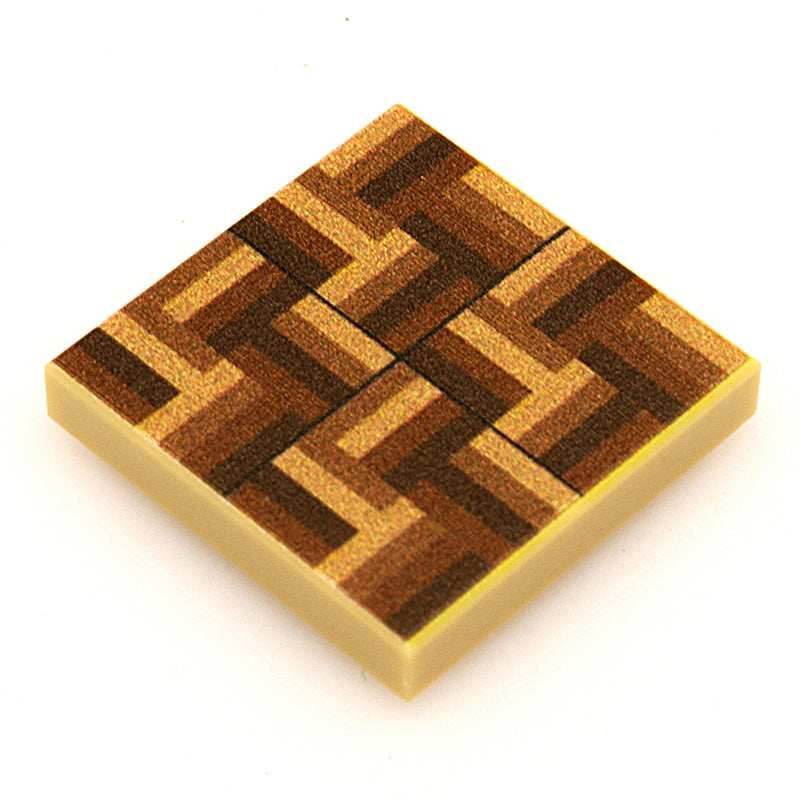Parquet Flooring (Pack of 20) - B3 Customs Printed 2x2 Tiles - 