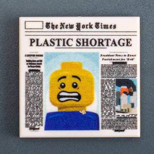 Plastic Shortage, Newspaper - B3 Customs Part (2x2 Tile) - 
