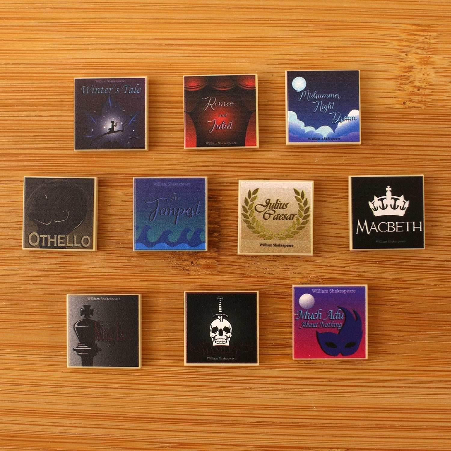 Shakespeare Books Pack for Minifigs made from LEGO parts - 