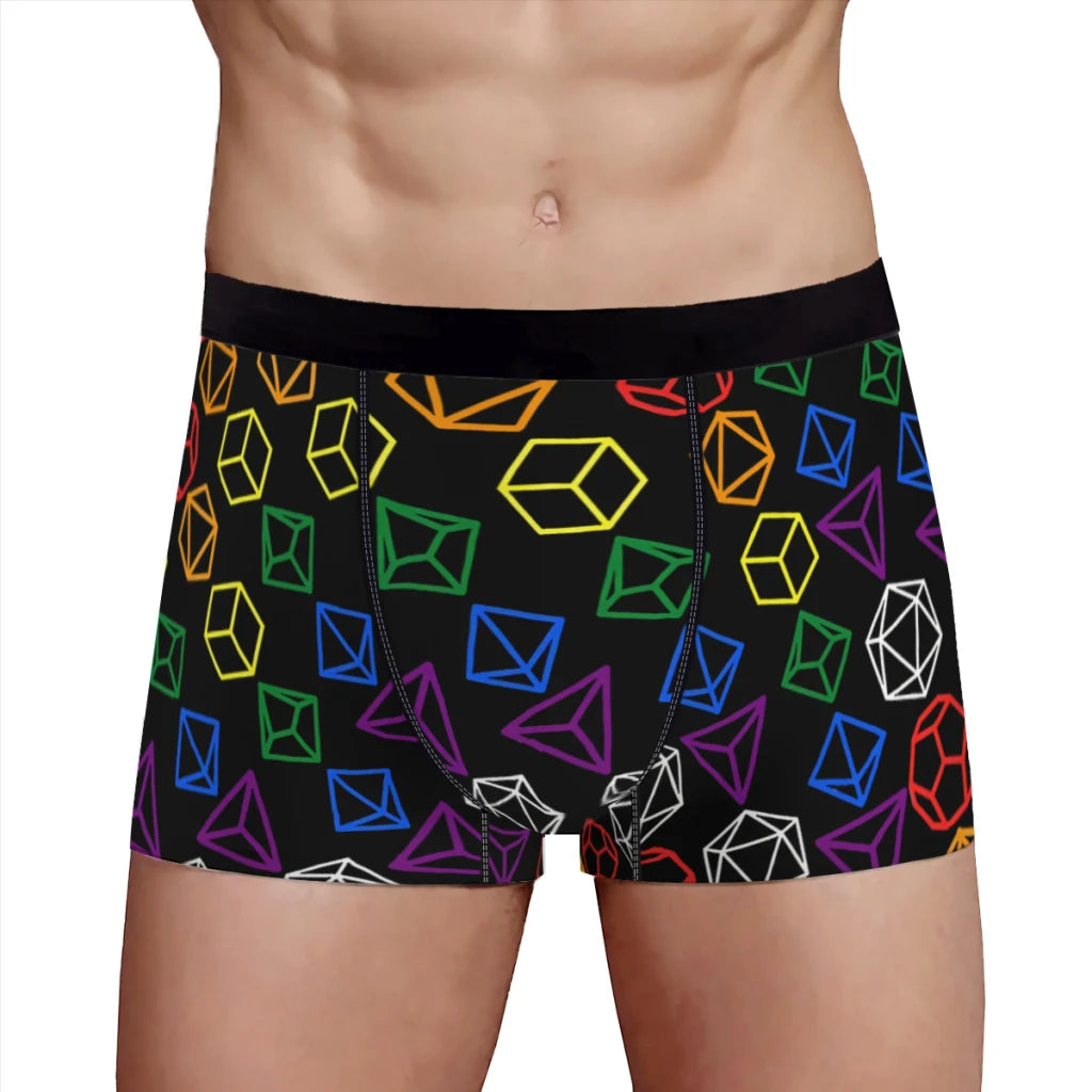 LGBT Dice Pattern LGBT Underpants Homme Panties Men's Underwear Print Shorts Boxer Briefs