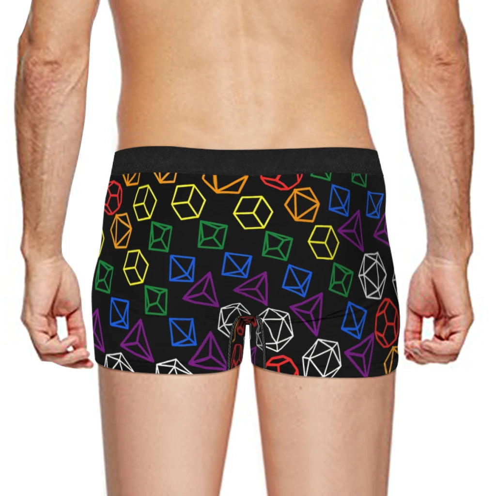 LGBT Dice Pattern LGBT Underpants Homme Panties Men's Underwear Print Shorts Boxer Briefs