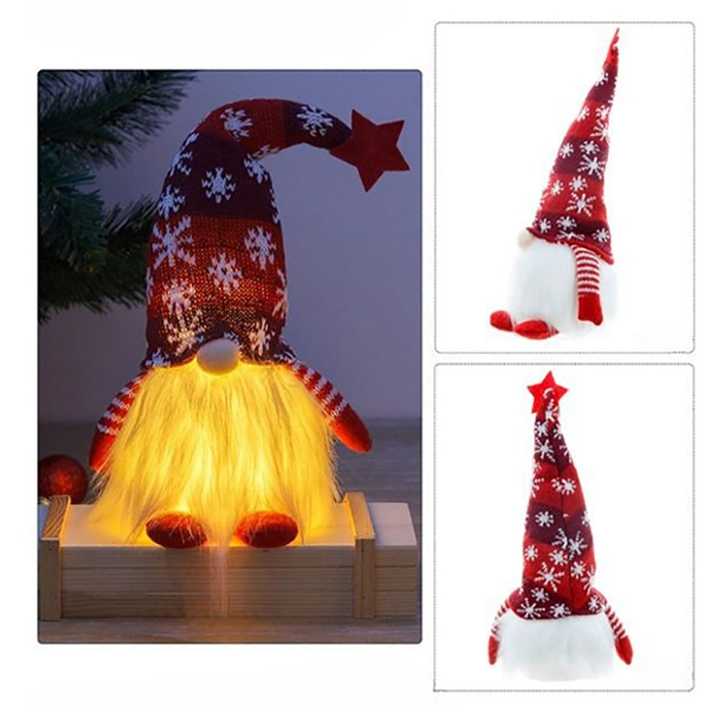 Lighted Christmas Gnome Santa Tabletop Christmas Decoration-Battery Operated