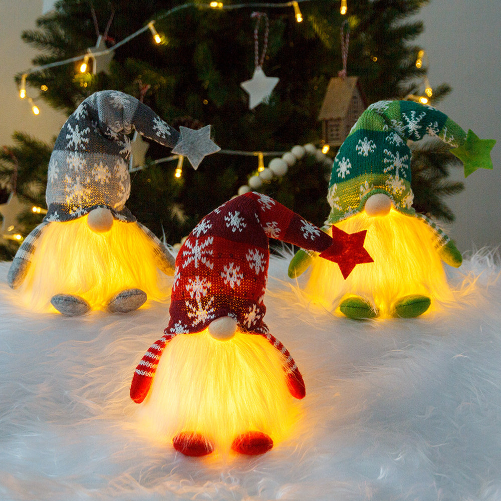 Lighted Christmas Gnome Santa Tabletop Christmas Decoration-Battery Operated