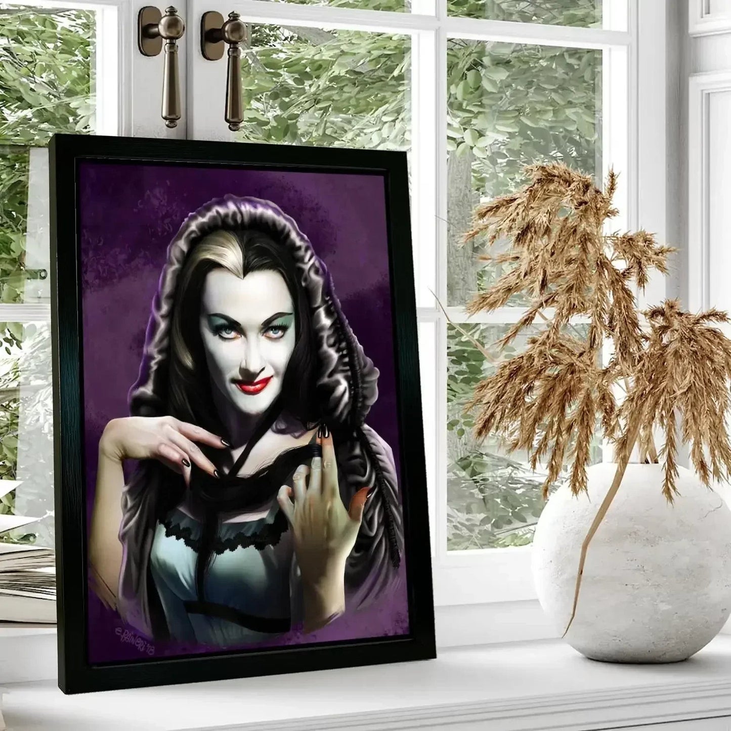 lily munster Poster Prints Wall Art Canvas Painting Poster For Modern Family Living Room Home Decor