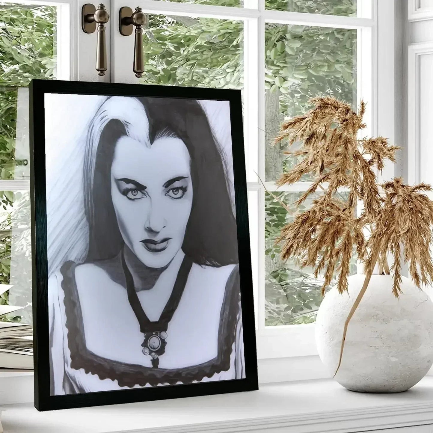 lily munster Poster Prints Wall Art Canvas Painting Poster For Modern Family Living Room Home Decor