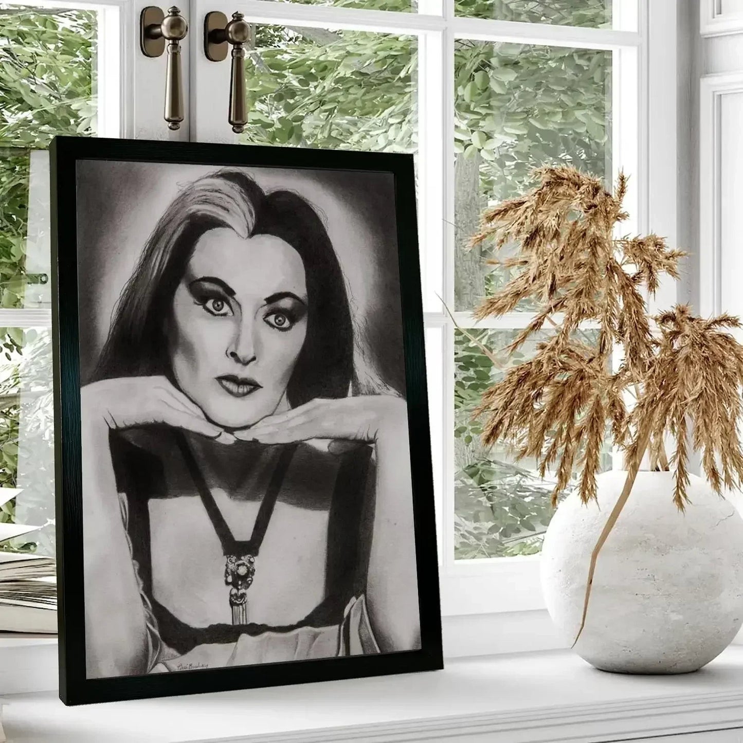 lily munster Poster Prints Wall Art Canvas Painting Poster For Modern Family Living Room Home Decor