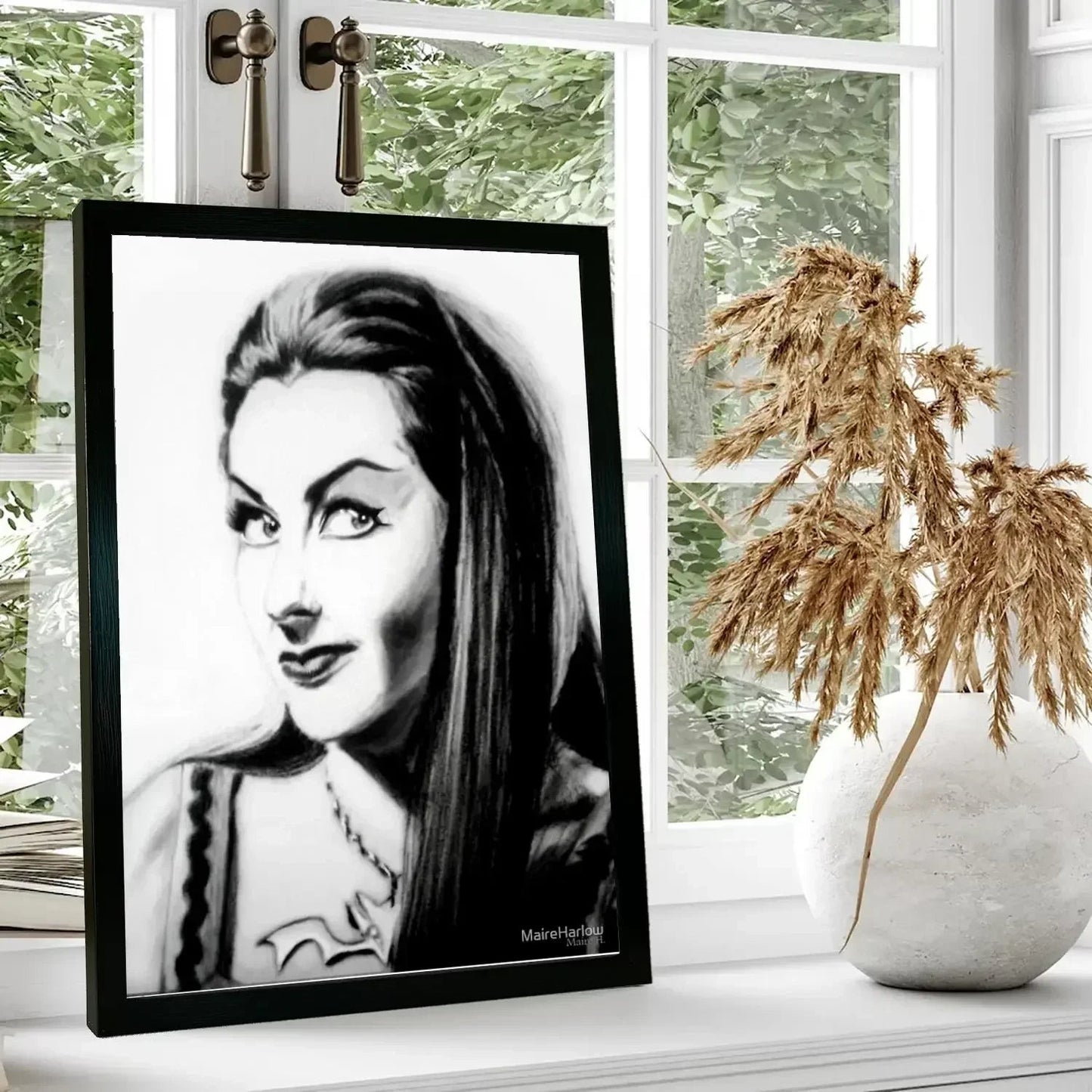 lily munster Poster Prints Wall Art Canvas Painting Poster For Modern Family Living Room Home Decor