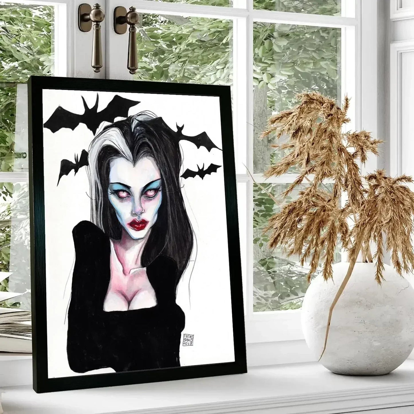 lily munster Poster Prints Wall Art Canvas Painting Poster For Modern Family Living Room Home Decor