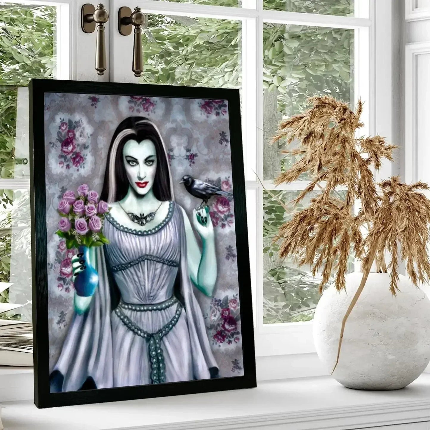 lily munster Poster Prints Wall Art Canvas Painting Poster For Modern Family Living Room Home Decor