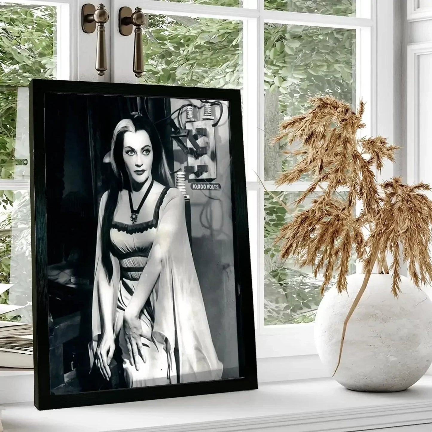 lily munster Poster Prints Wall Art Canvas Painting Poster For Modern Family Living Room Home Decor