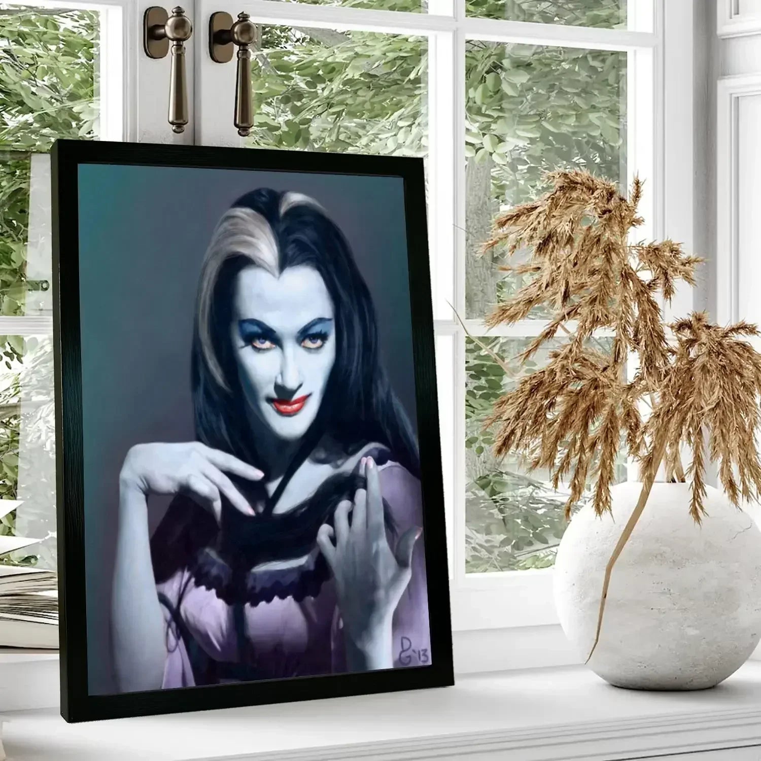 lily munster Poster Prints Wall Art Canvas Painting Poster For Modern Family Living Room Home Decor