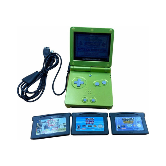 Lime Green Gameboy Advance SP (Game Bundle)