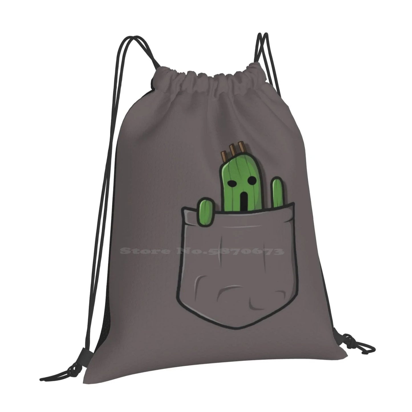 Little Pocket Cactuar Backpack For Student School Laptop Travel Bag Cactuar Final Fantasy Cactus Sabotender