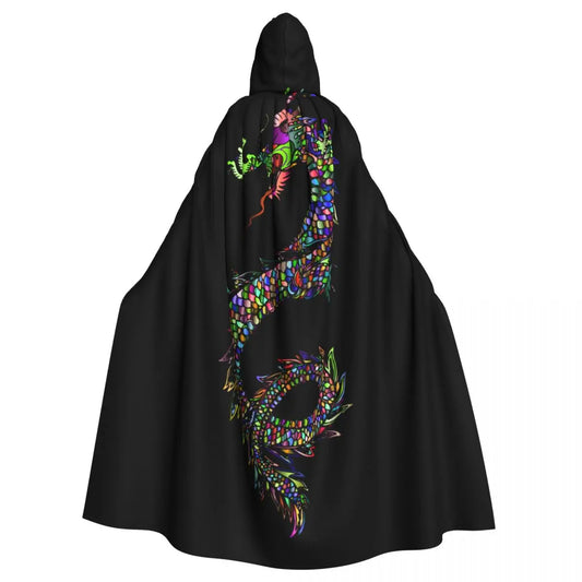 Long Cape Cloak Dragon Hooded Cloak Coat Hoodies Elf Purim