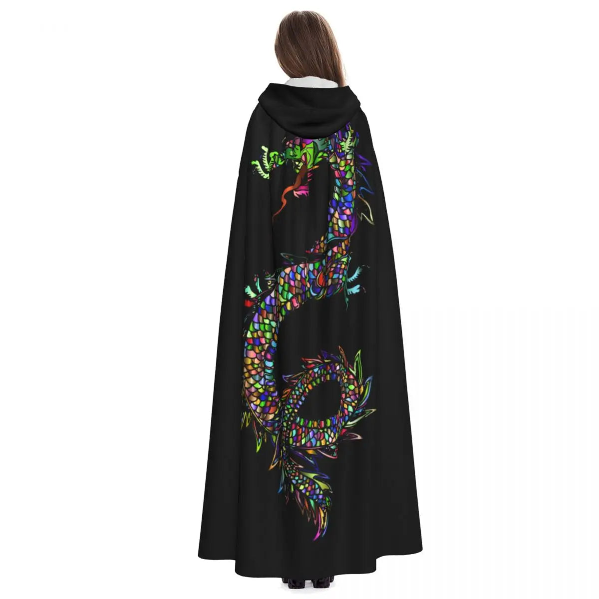 Long Cape Cloak Dragon Hooded Cloak Coat Hoodies Elf Purim