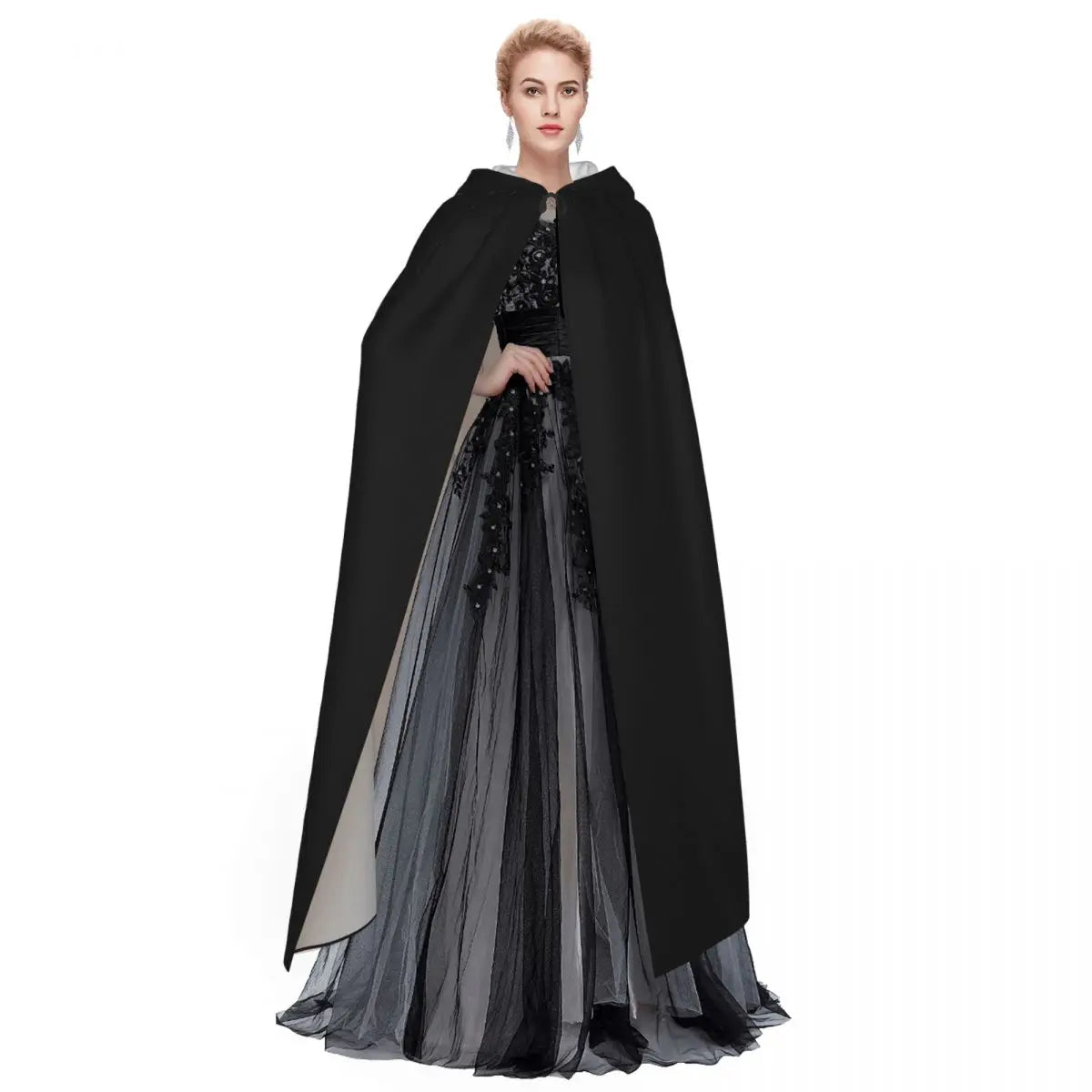 Long Cape Cloak Dragon Hooded Cloak Coat Hoodies Elf Purim