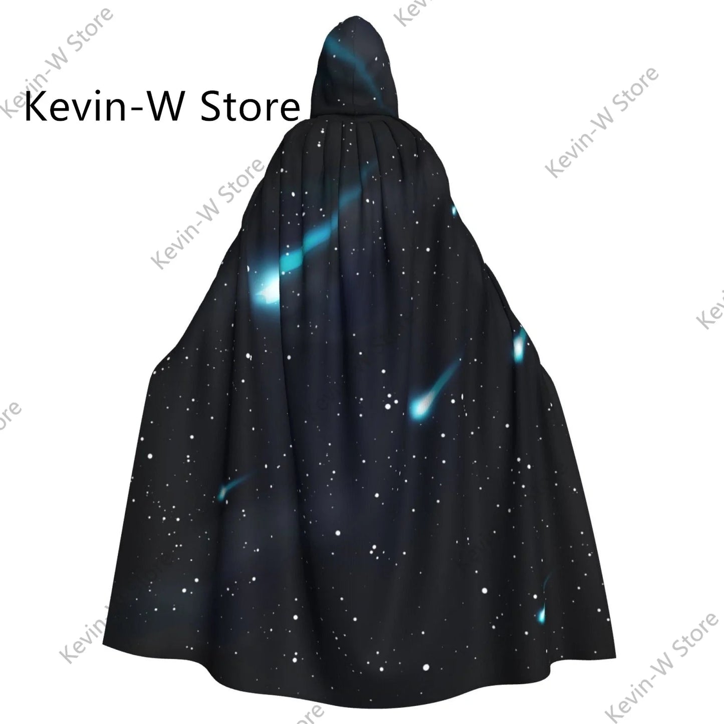 Long Cape Cloak Gold Nebula Constellations And Stars Hooded Cloak Coat Autumn Hoodies