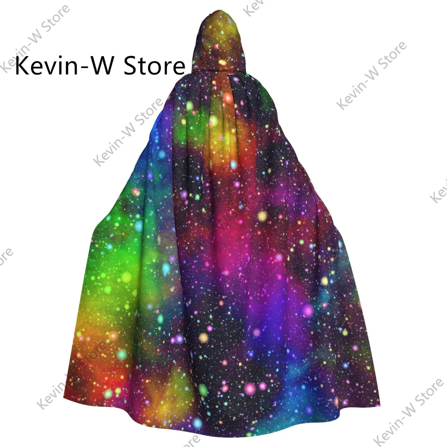 Long Cape Cloak Gold Nebula Constellations And Stars Hooded Cloak Coat Autumn Hoodies