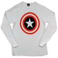 Captain America Shield Symbol Marvel Comics Thermal Long Sleeve T-Shirt - S