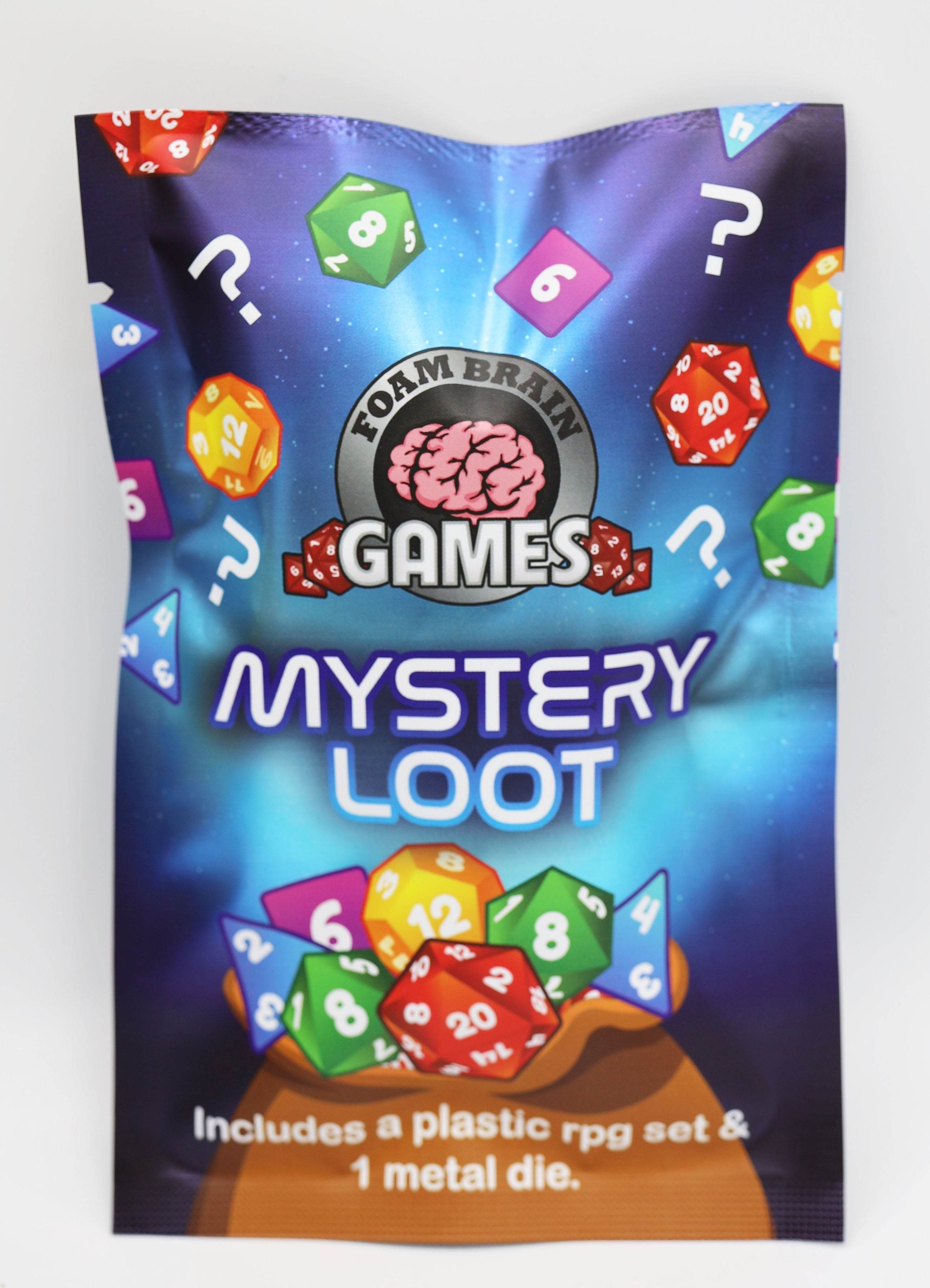 Mystery Loot: Plastic RPG Dice Set & Bonus Metal Die - 