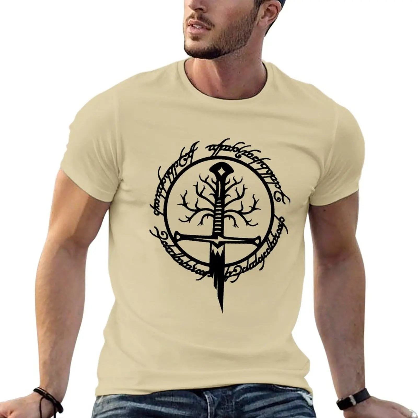 Lord of the ring T-Shirt boys white t shirts t shirt man cute tops Oversized t-shirt black t shirts for men