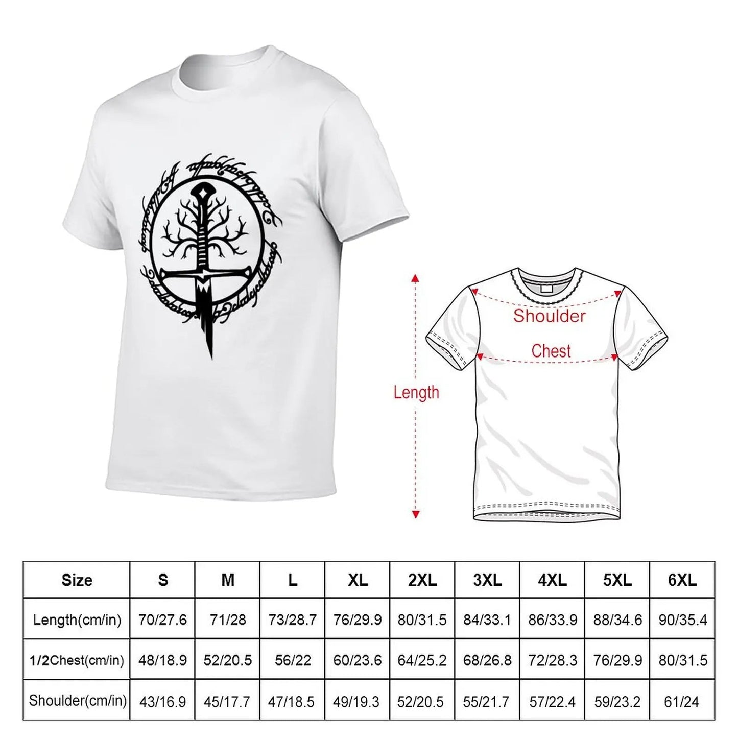 Lord of the ring T-Shirt boys white t shirts t shirt man cute tops Oversized t-shirt black t shirts for men