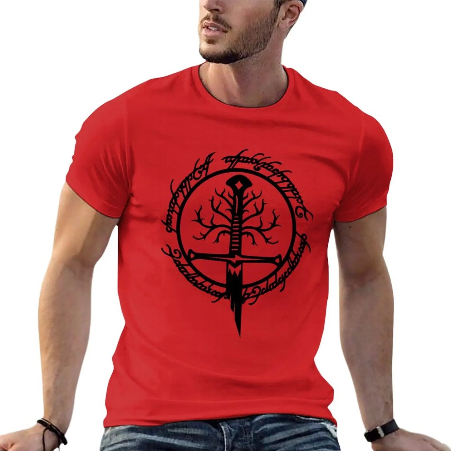 Lord of the ring T-Shirt boys white t shirts t shirt man cute tops Oversized t-shirt black t shirts for men