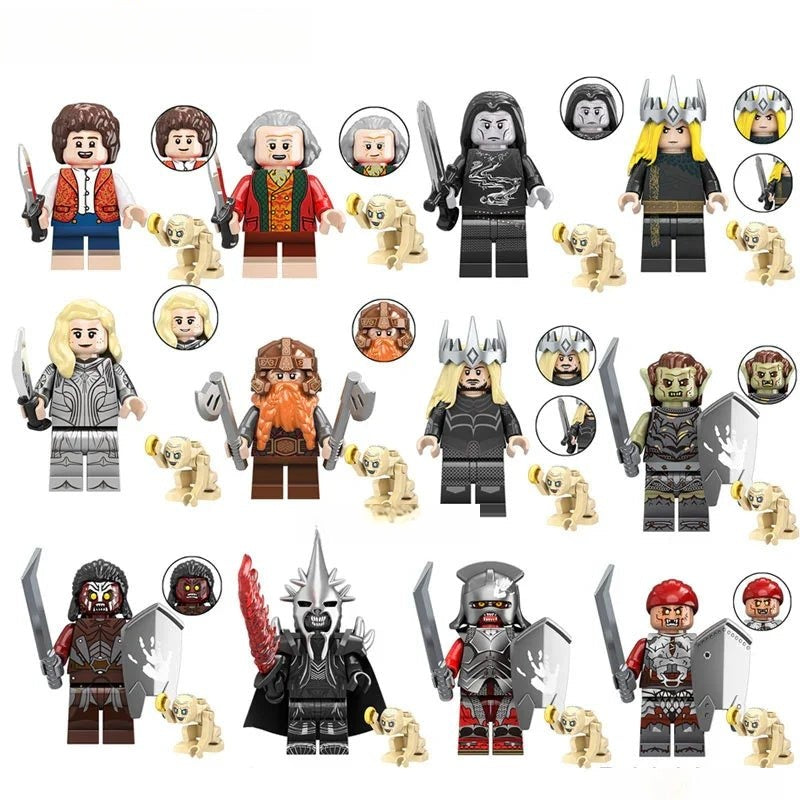 Lord of The Rings Set of 12 Lego Minifigures Custom Toys 2