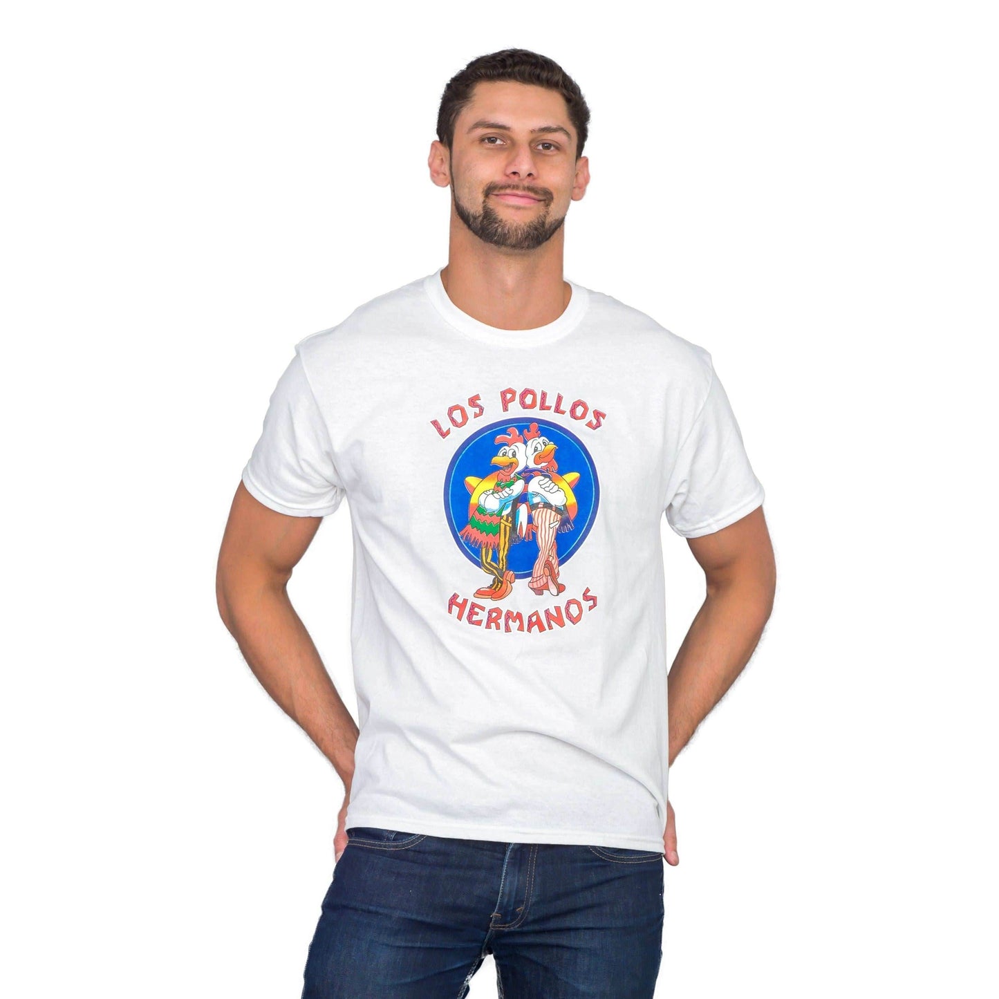 Los Pollos Hermanos Logo Adult T-Shirt - S / White