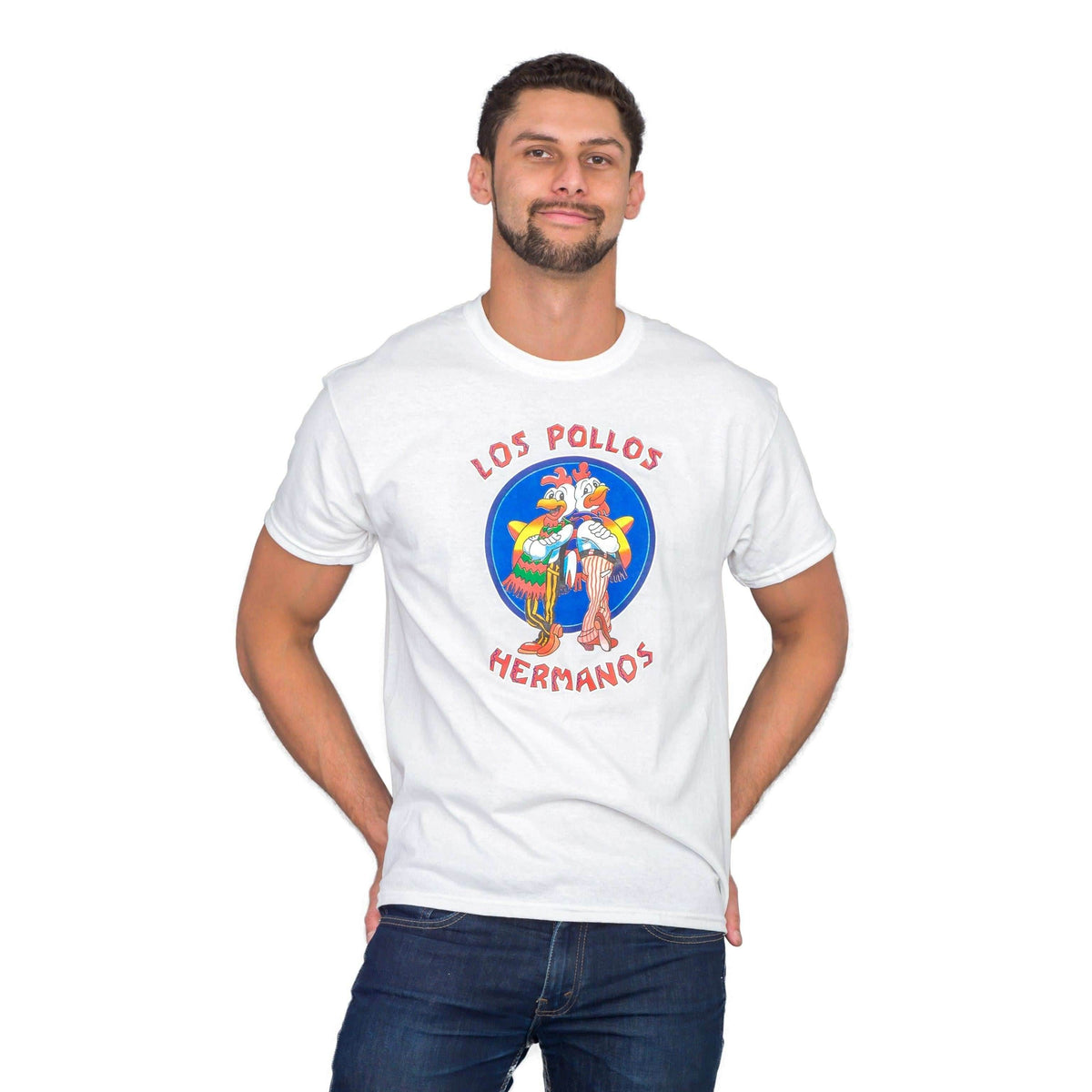 Los Pollos Hermanos Logo Adult T-Shirt - S / White