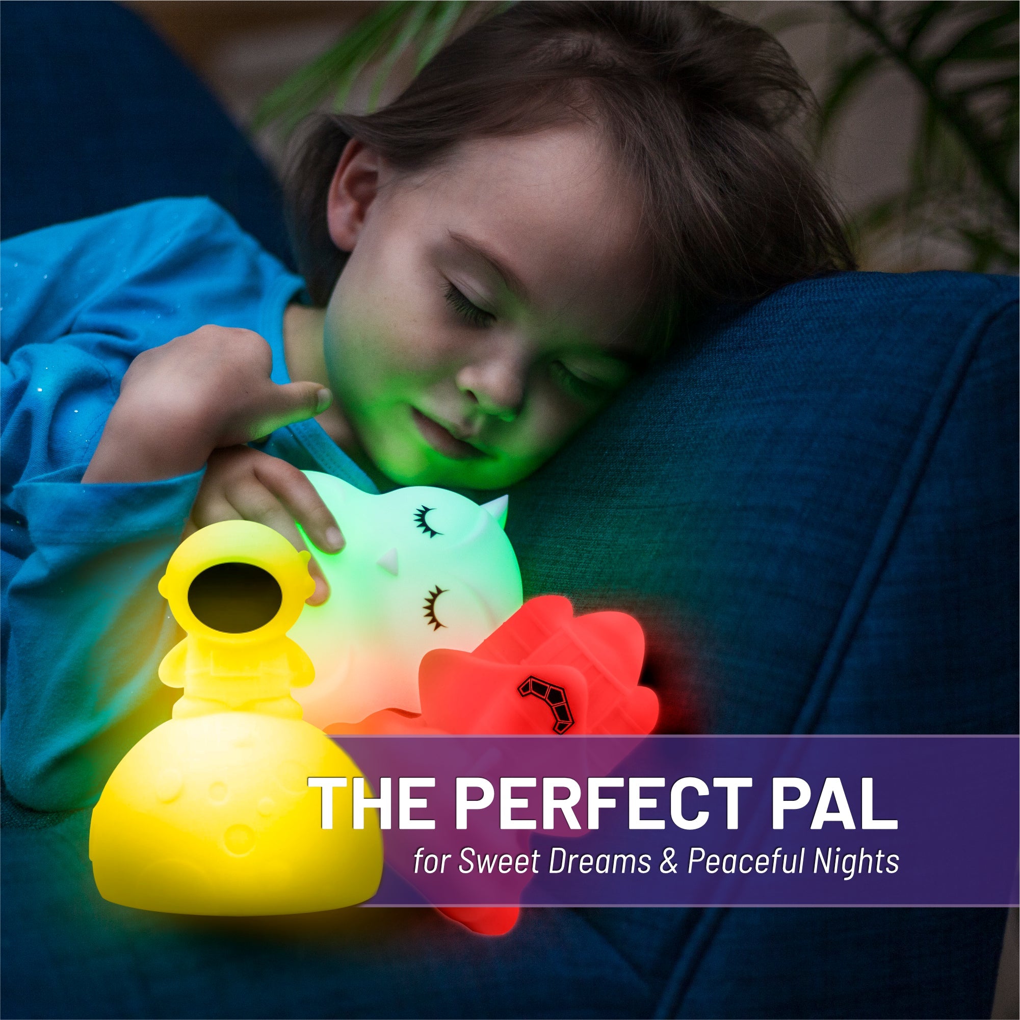 LumiPets® Alice the Astronaut- Children's Touch Night Light Junior