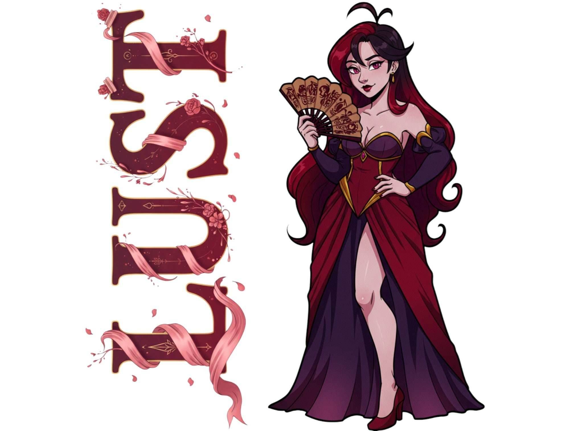 Lust Sticker and Magnet – Luxuria 7 Sinkins™ – Personification of Lust | Waterproof & UV-Proof - Sticker / Mini