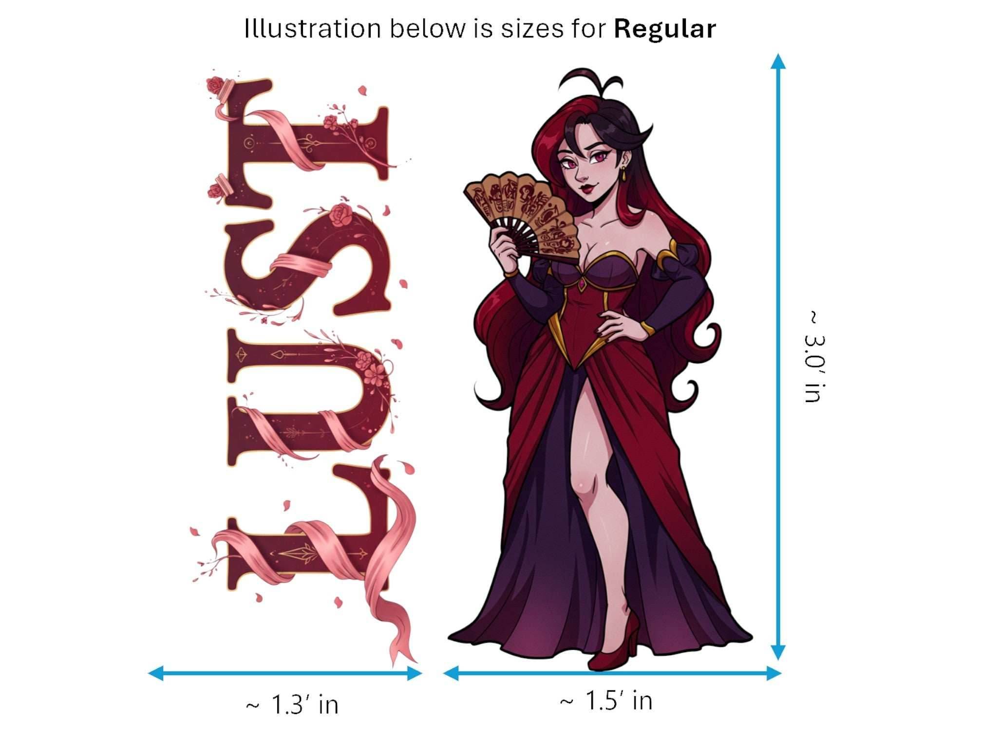 Lust Sticker and Magnet – Luxuria 7 Sinkins™ – Personification of Lust | Waterproof & UV-Proof - Sticker / Regular