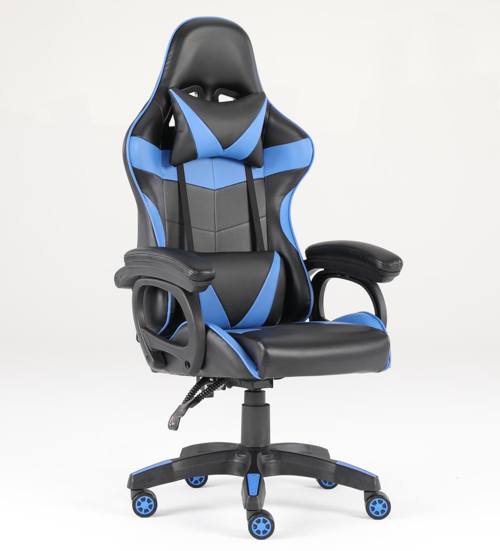 Luxury Home Furniture  Ergonomic Recliner PU Leather Racing Gaming  Chair In Nylon Racing Base