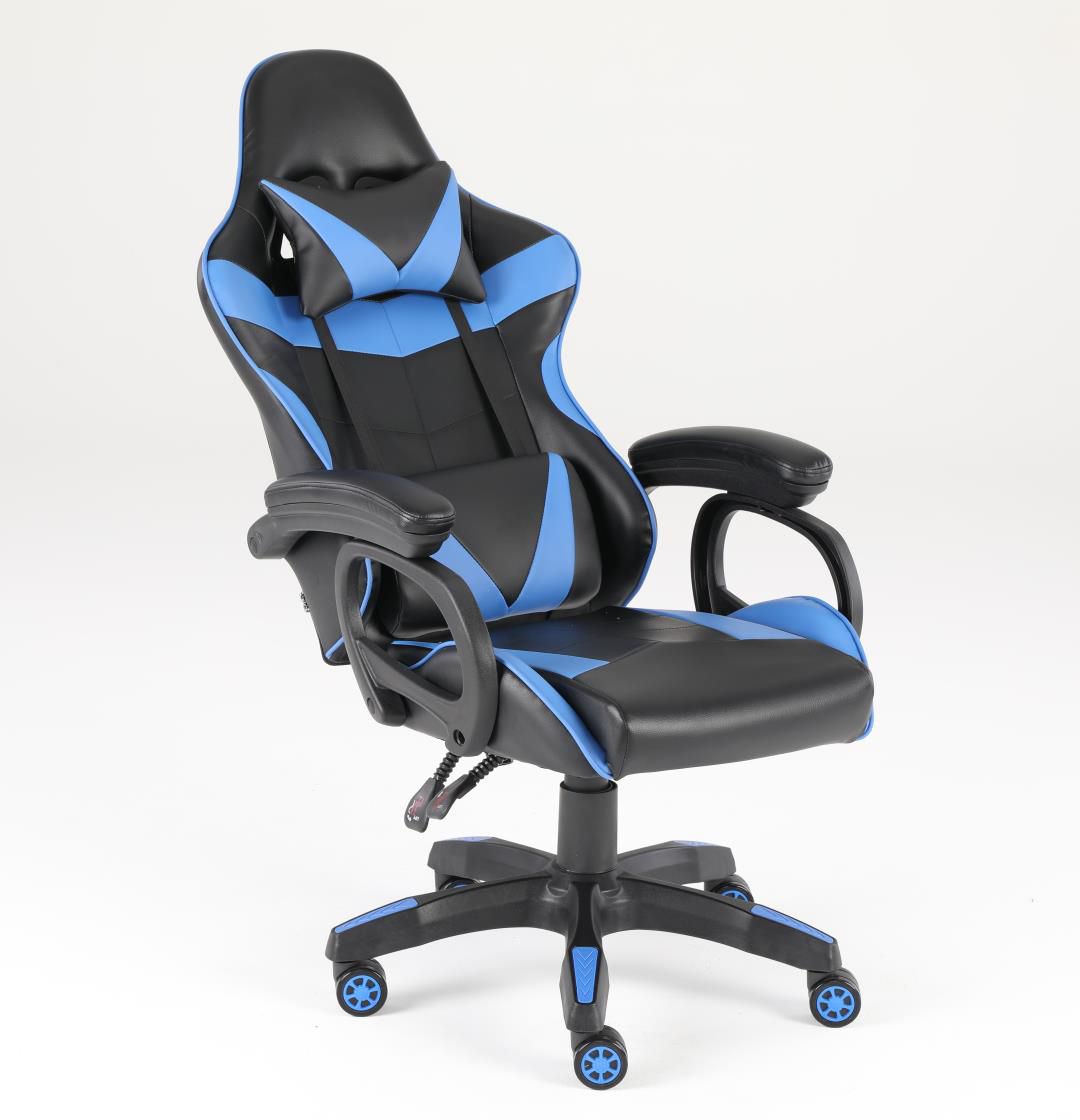 Luxury Home Furniture  Ergonomic Recliner PU Leather Racing Gaming  Chair In Nylon Racing Base