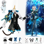 Lynette Cosplay Costume - Full Set with Wig - only Clothing / XS
