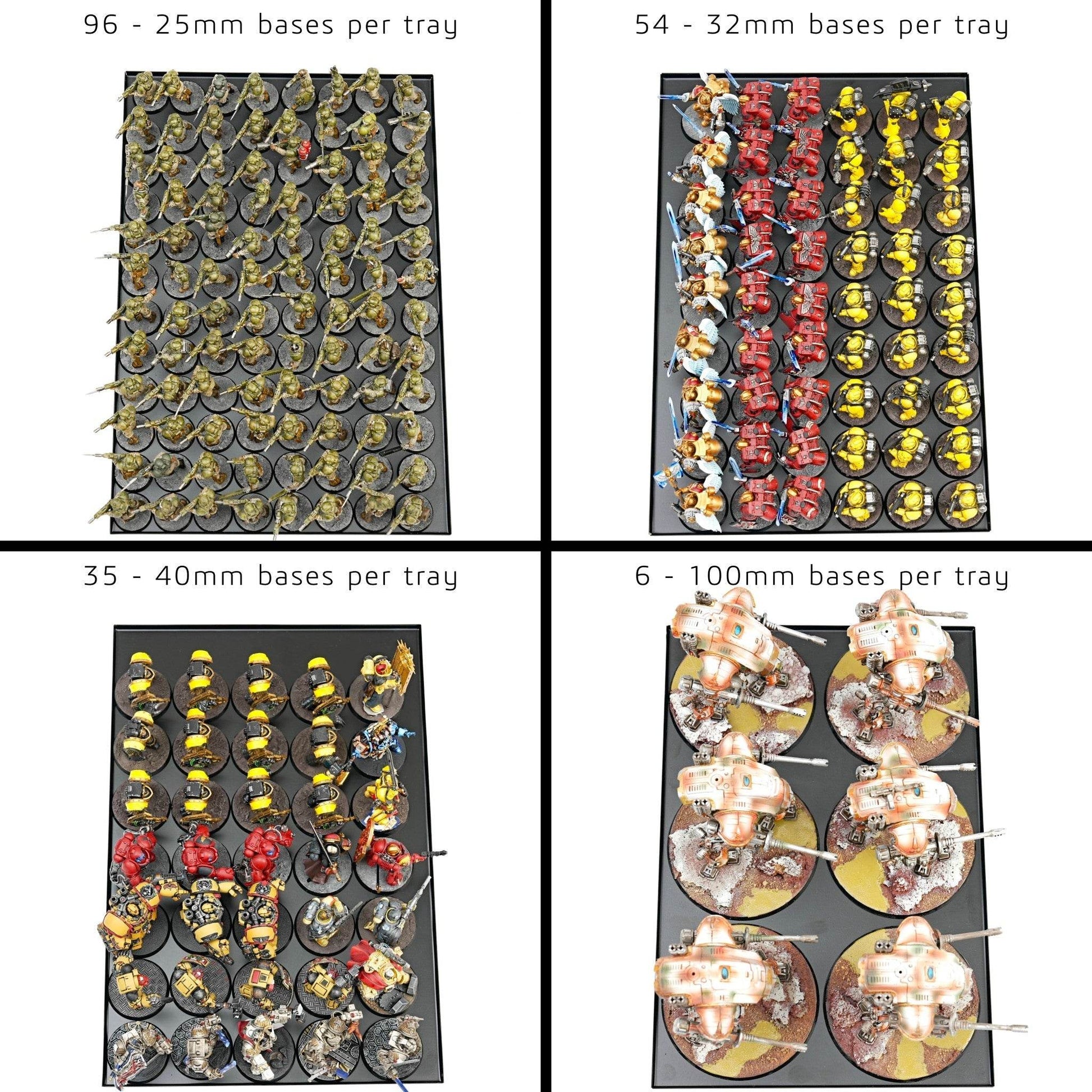 MagCase 2.0 MDF Magnetic Carrying Case / Display Case For Miniatures - 3 MagCase 2.0 Trays / 105 Magnets