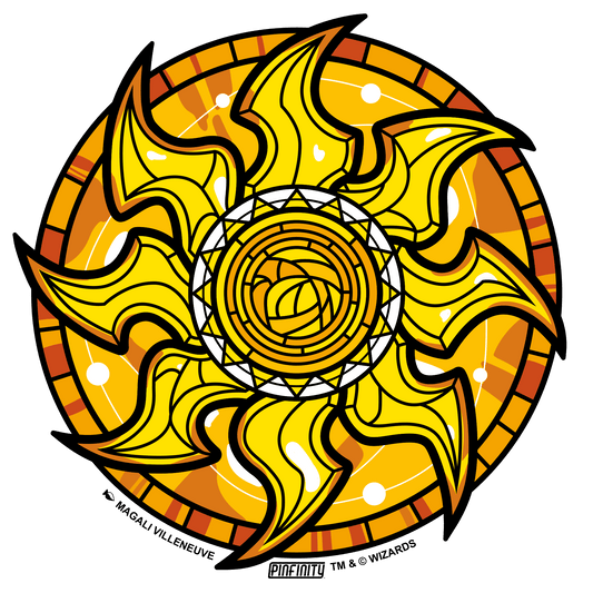 Magic: the Gathering - Stained Glass Lands Plains 3” AR Sticker - 