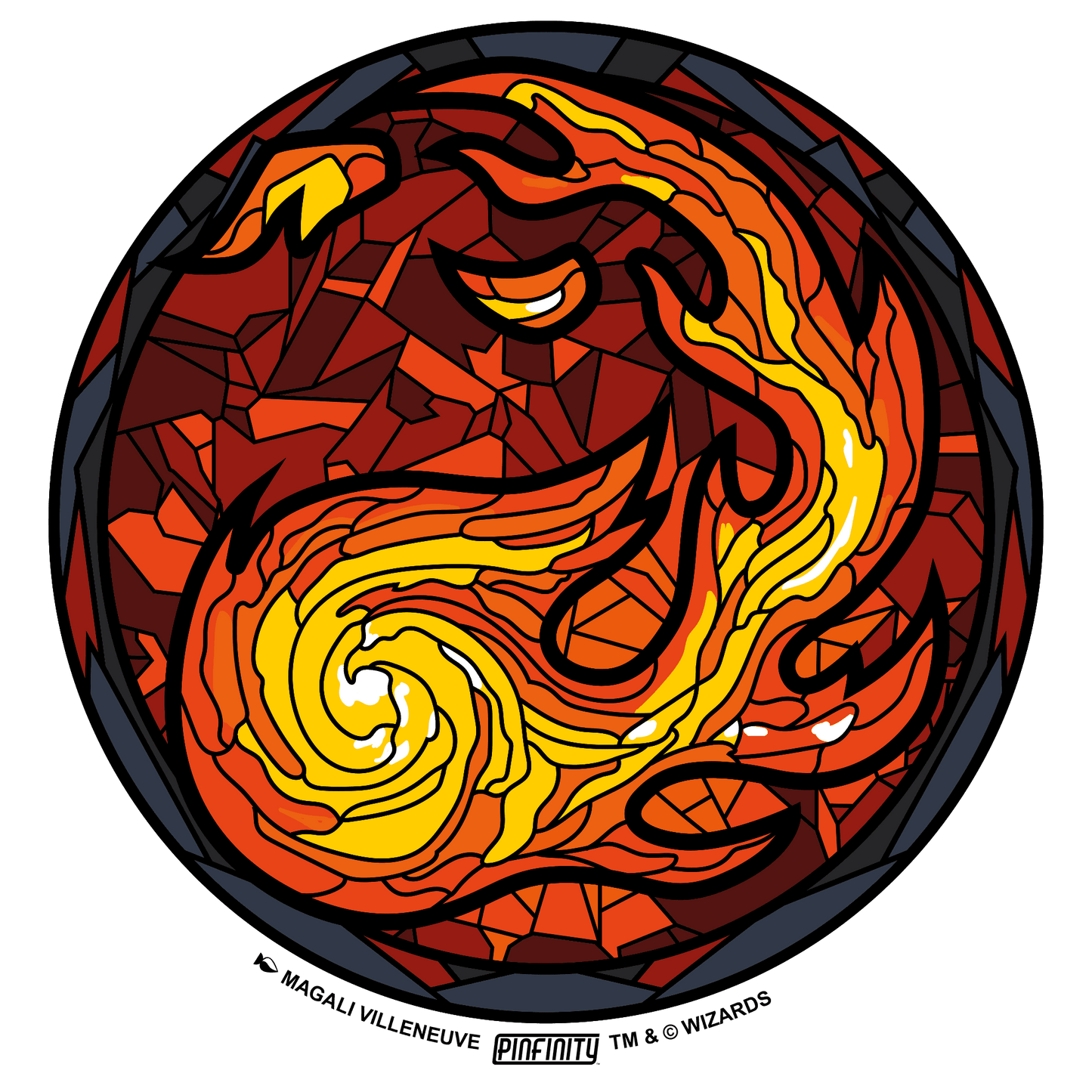 Magic: the Gathering - Stained Glass Mountain Island 3” AR Sticker - 