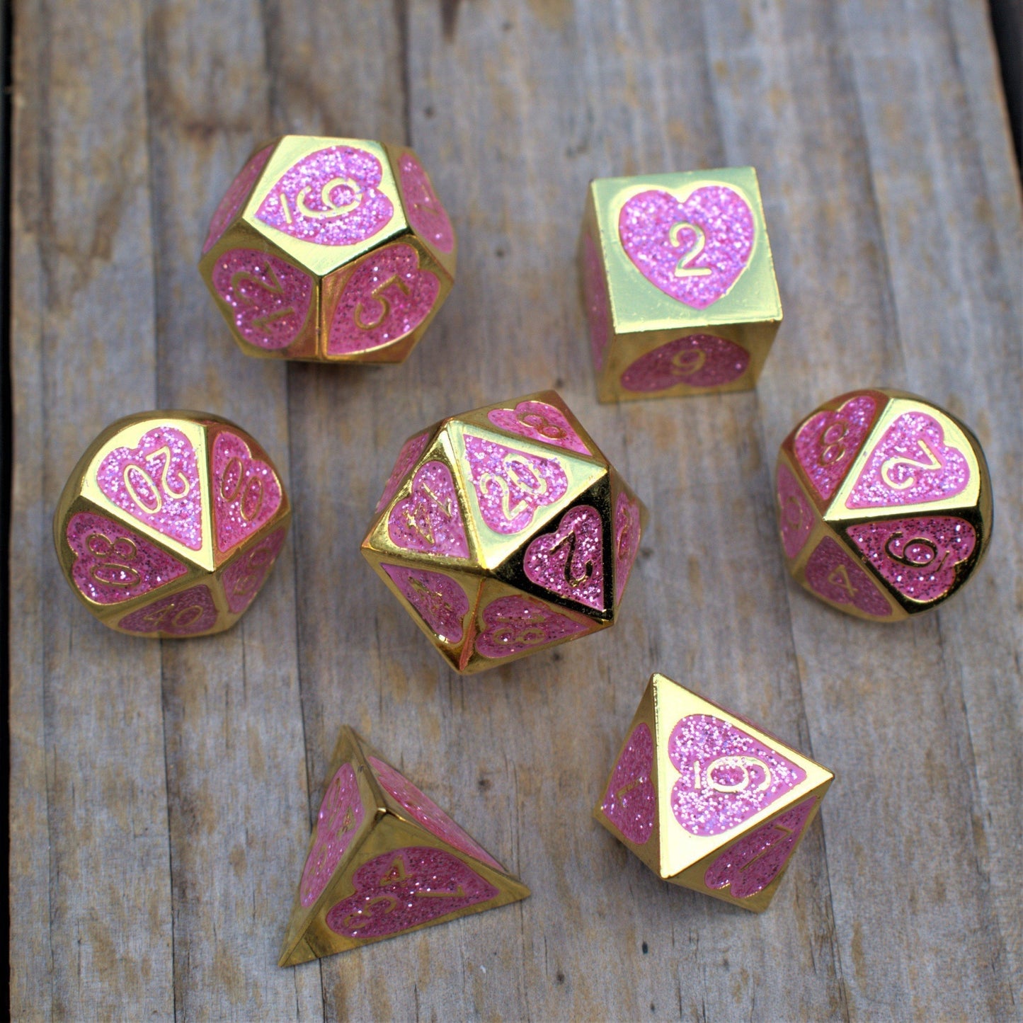 Maiden Lillian's Heart Metal Dice Set