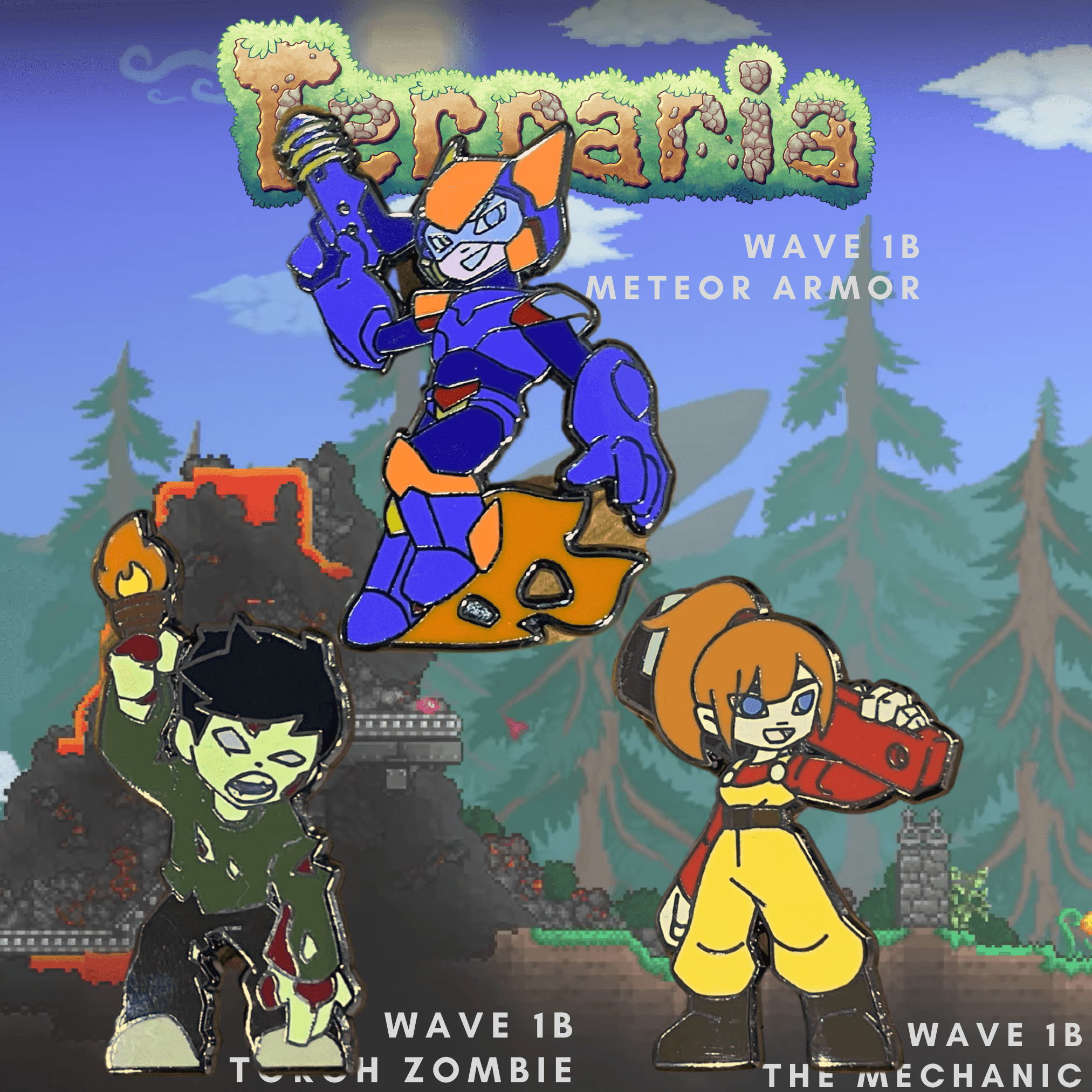 Terraria Wave1B 3-Pin Pack - 